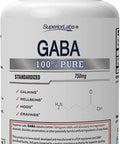 Superior Labs GABA Supplement 750mg Maximum Strength Mood Enhancement Natural Relief of Simple Nervous Tension Promotes Mood Balance Sleep Quality and Natural Brain Function