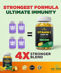 Dr. Joel'S Immune Support Vitamin C 2000 Mg - 200 Tablets - With Zinc, Elderberry, Rose Hip, Echinacea - Boosts Immune System- Made In Usa