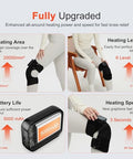 Klugpop Knee Massager With Heat For Pain Relief V5.0[2026 Upgraded] - Electric Cordless Heated Knee Brace With 6 Heat Levels And 3 Vibration Massage Mode s For Men Women (Black ) 2-Pack