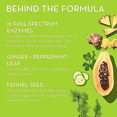 Hum Flatter Me Extra Strength Digestive Enzymes Fastacting Bloat Relief For Digestive Health & Debloating Multi Enzyme Vegan 60 Servings