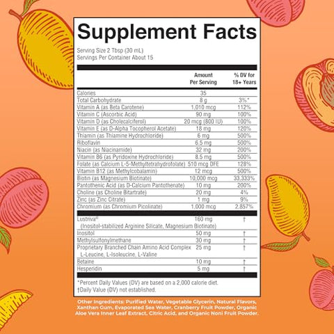 Maryruth'S Morning Multivitamin Hair Growth (Peach Mango 15Oz) Nighttime Multimineral (Coconut 15Oz) & Probiotic Drops (2Oz) Vegan Vitamins For Beauty Bedtime & Wellness Non-Gmo