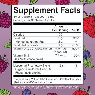 Maryruth'S Maryruth Organics Megadose Vitamin D3 Liposomal Vitamin D 4000 Iu Ultra Absorption Immune Support For Adults Bone Health Vit D3 Vegan Sugar Free Gluten Free Non-Gmo 45 Servings