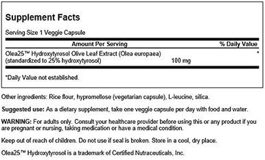 Swanson Maximum Strength Olive Leaf Extract 100 Milligrams 60 Veg Capsules (3 Pack)