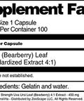 Terravita Extra Strength Uva Ursi Leaf (Bearberry) 4:1 Extract - 450 Mg (100 Capsules, Zin: 511279)