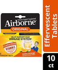 Airborne Zesty Orange Effervescent Tablets 10 Count 1000Mg Of Vitamin C Immune Support Supplement (Packaging May Vary) (Pack Of 4)