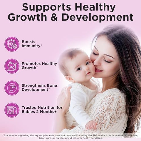 Wellements Organic Baby Multivitamin Drops (1 Fl Oz) Cherry Flavor Liquid Multivitamins for Infants and Toddlers (2 Months+) Toddler Vitamins for Immune Support* Healthy Growth and Bone Development*