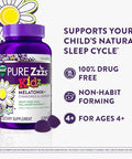 Zzzquil Pure Zzzs Kidz Kids Melatonin Gummy Sleep Aid Low Amount Of Melatonin For Kids With Chamomile And Lavender Melatonin 1 Mg Melatonin Gummies Kids Berry Flavored 72 Sleep Gummies