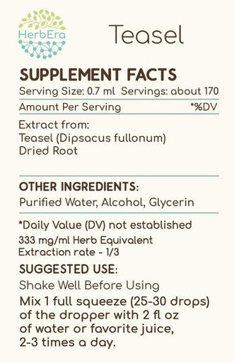 Teasel A120(2pcs) Alcohol Herbal Extract Tincture, Concentrated Liquid Drops Natural Teasel (Dipsacus fullonum, Dipsacus sylvestris) Dried Root (2x4 fl oz)