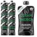 Clean Label Organic Fruit Smoothie Sports Pouches - Healthy Nutrition Drinks, Gluten Free, Caffeine Free, Vegan, Kosher, Convenient Snacks - Apple, Pear, Cinnamon & Flaxseed Smoothie - 8 Pack
