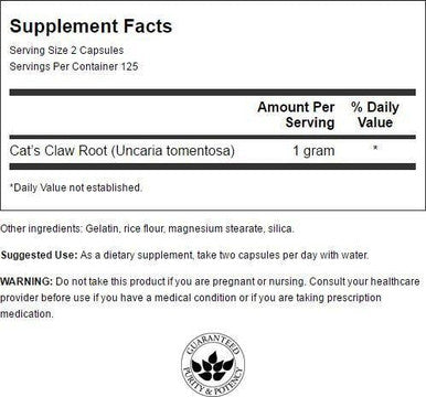 Swanson Full Specturm Cat's Claw - Antioxidant Support - Movement & Flexibility Support 500 mg 250 Capsules