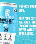 Lakanto Pure Monk Fruit Extract Drops Bundle (Original, Vanilla, Caramel) Perfect for Coffee, Tea, Smoothies, Cereal, Granola, Oatmeal, Cocktails, and More