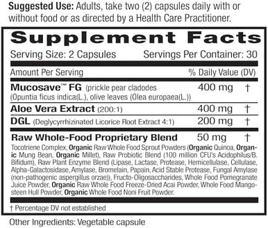 Emerald Labs Reflux Health - Indigestion & Heartburn Relief With Mucosave Fg, Dgl, Aloe Vera, Probiotics, Digestive Enzymes & More - 60 Vegetable Capsules (30-Day Supply)