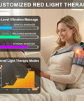 Galax Pro Knee Electric Massager With Heat Cordless Heated Knee Massage For Pain Relief With 3 Heating Levels 6 Vibration Modes Led Screen & Adjustable Strap
