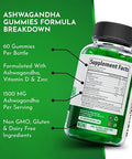 Supergreens & Ashwagandha Gummies - Ashwagandha Promotes Calmness & Enhances The Immune System - Delicious Supergreens With Spinach, Broccoli, Beetroot & Green Tea For Immune Support - 60 Gummies
