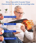 Heated Shoulder Wrap For Men Women - Electric Shoulder Heating Pad With 3 Massager And Heat Settings And Timer Modes, Heated Shoulder Braces For Neck And Shoulder Deep Issue