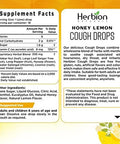 Herbion Naturals Cough Drops Honey Lemon Flavor Soothing Dietary Supplement For Adults & Children (6+) 18 Drops No Artificial Flavors Or Colors 48 Pack