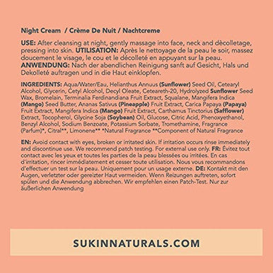 Sukin Brightening Glow Night Moisturiser With Kakadu Plum & Vitamin E 1.69 Ounce