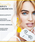 Lemon & Co. Liquid Collagen For Women Collagen Water Mix With 5000Mg Marine Collagen Peptides Organic Lemons & Vitamin C Daily Elixir For Skin Nails Hair Gut No Preservatives No Sugar