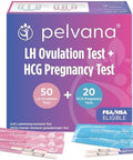 Pelvana Pregnancy And Ovulation Test Strips Combo Kit 25 Lh Fertility Test Strips + 10 Pregnancy Hcg Checker Kits Identify Your Peak Fertility Days Easy At Home Ovulation Tests (35 Piece Kit)