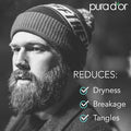 Pura D'Or 8 Oz Thickening Beard Wash - Biotin & Castor Oil Formula With Rosemary - Helps Enhance Moisture Thickness & Shine Helps Reduces Dryness & Breakage - For Men