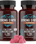 Calcium, Magnesium, Zinc & Vitamin D Gummies By Yumvs Cal Mag Chewable Gummy Supplement For Adults Women & Men Vegetarian Kosher Halal Natural Raspberry Flavor Gummies 90 Count (Pack Of 2)
