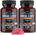 Calcium, Magnesium, Zinc & Vitamin D Gummies By Yumvs Cal Mag Chewable Gummy Supplement For Adults Women & Men Vegetarian Kosher Halal Natural Raspberry Flavor Gummies 90 Count (Pack Of 2)