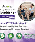 Aurora Nutrascience Mega Liposomal Glutathione 750 mg and Vitamin C 3000 mg Immune Support and Antioxidant Bundle