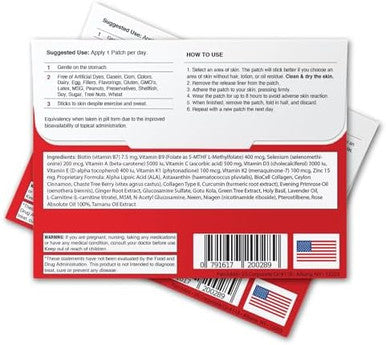 Biotin Plus Topical Patch By Patchaid 30Day Supply