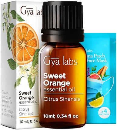 Gya Labs Sweet Orange Essential Oil For Diffuser & Peppermint Oil For Diffuser Set - Aromatherapy Grade Essential Oils Set - 2X0.34 Fl Oz - Gya Labs
