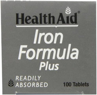 HealthAid Iron Formula Plus - 100 Vegetarian Tablets