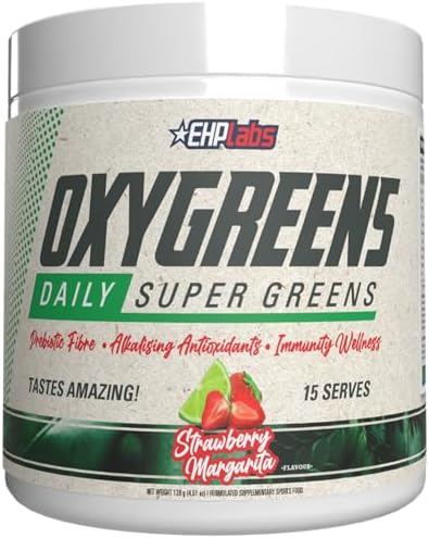 Ehp Labs Oxygreens Super Greens Powder Spirulina & Chlorella Superfood Green Juice Powder & Greens Supplements With Prebiotic Fibre Antioxidants & Immunity Support 30 Serves (Pineapple)