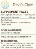 HerbEra Devil's Claw 120 Capsules, 500 mg, Devil's Claw (Harpagophytum Procumbens) Dried Root (120 Capsules)