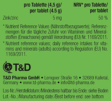 German Zinc Effervescent 20 Tablets
