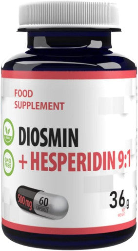 Hepatica Diosmin Hesperidin 500Mg 60 Vegan Capsules, 3Rd Party Lab Tested, High Strength Supplement, No Fillers Or Bulkers