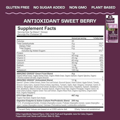 Amazing Grass Bundle: Optimum Nutrition Amino Energy Plus Electrolytes Stick Packs Strawberry Burst 7 Count Greens Superfood Energy: Watermelon With Plant Based Caffeine 30 Servings