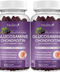 Mulittea Glucosamine Chondroitin Gummies Extra Strength Joint Support Supplement With Msm & Elderberry For Natural Joint Antioxidant Immune Support For Adults Men & Women(2 Pack)