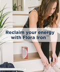 Flora Iron Vegan Liquid Iron Supplement With B Vitamins Red Blood Cell & Energy Support Yeast & Gluten Delicious Fruit Juice Base 15 Fl. Oz. Glass Bottle