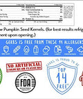 Gerbs Raw Pumpkin Seed Kernels 2 lbs. | North American Grown, No Artificial Additives, Resealable Bag | Mild & Crunchy Texture | Top 14 Allergen-Free