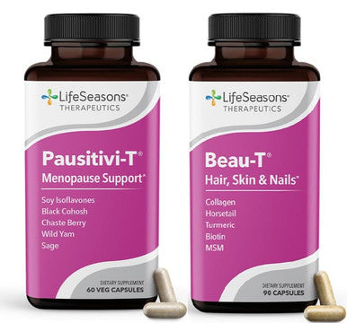 Lifeseasons Pausitivit With Beaut Menopause Support Supplement Powerful Relief For Hot Flashes Hormone Imbalance & Night Sweats Nourishes Tissue Sage Chasteberry Soy Isoflavones