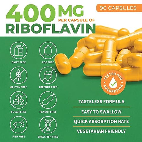Forestleaf Riboflavin & Magnesium Migraine Supplement - Riboflavin 400Mg For Headache Relief - Ultimate Magnesium Bundle With B2 Vitamin 400Mg For Headache Migraine Relief Capsules
