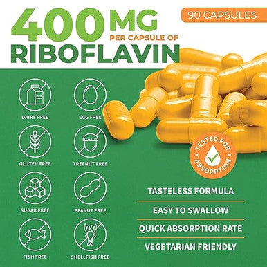 Forestleaf Riboflavin & Magnesium Migraine Supplement - Riboflavin 400Mg For Headache Relief - Ultimate Magnesium Bundle With B2 Vitamin 400Mg For Headache Migraine Relief Capsules