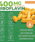 Forestleaf Riboflavin & Magnesium Migraine Supplement - Riboflavin 400Mg For Headache Relief - Ultimate Magnesium Bundle With B2 Vitamin 400Mg For Headache Migraine Relief Capsules