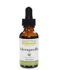 Banyan Botanicals Organic Ashwagandha Extract Withania Somnifera For Healthy Adrenals & Immune System, Stress Relief, Strength, Mood & More* 1 Fl Oz Non-Gmo Sustainably Sourced Vegan
