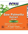Now Foods Supplements, Saw Palmetto Extract 320 Mg With Pumpkin Seed Oil, Men'S Health, 90 Veg Softgels