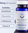 Relumins Advance White Glutathione - Reduced Glutathione Supplement, Supports Antioxidant Health & Glucose Metabolism and 6x Gluta Support - 60 Vegetarian Capsules