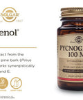 Solgar Pycnogenol 100 Mg 30 Vegetable Capsules - Antioxidant Protection - Healthy Leg & Vein Support - Non-Gmo Vegan Gluten Free Dairy Free Kosher - 30 Servings