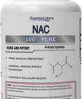 Superior Labs NAC NAcetyl Cysteine Dietary Supplement with Selenium 1200mg 150 Vegetable Capsules Free Radical Protection Normal Immune System Function Maintains Cellular Health
