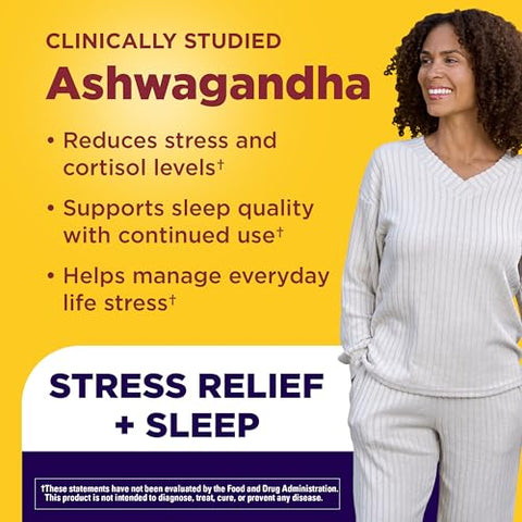 Nature Made Magnesium Ashwagandha Capsules Stress Relief And Sleep Support Magnesium 300 Mg And Ashwagandha Supplements 60 Capsules 30 Day Supply