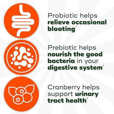 Align Women'S Health Prebiotic + Probiotic With Cranberry For Feminine Health Help Nourish & Add Good Bacteria For Digestive Health 50 Gummies