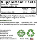 Brieofood Vitamin B2 (Riboflavin) 400Mg, 120 Veggie Capsules - Gluten , Non-Gmo
